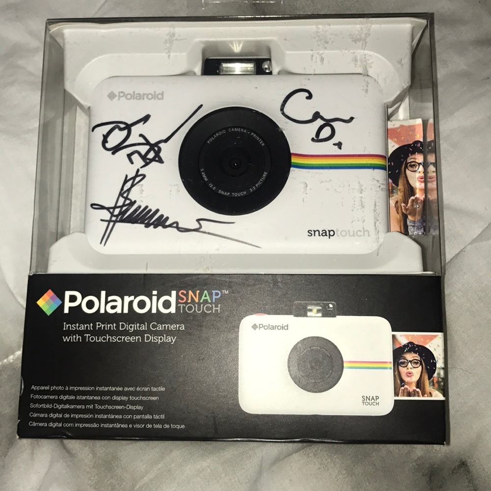 Polaroid Snap Touch signed by Rihanna etc
